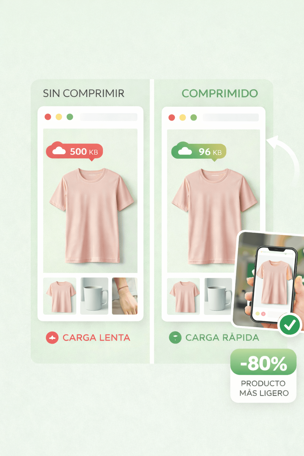 Compresor de imágenes para optimizar fotos de productos en e-commerce