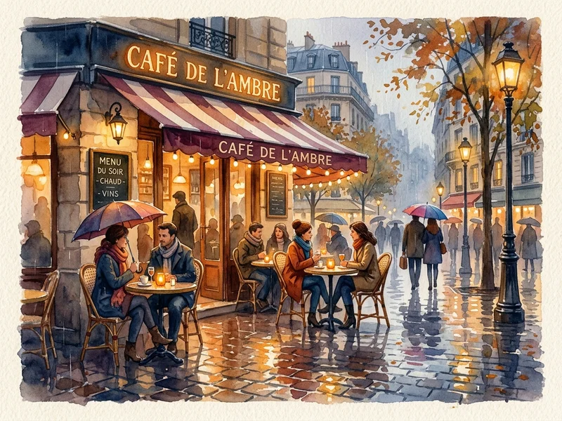 Café Parisino en Otoño