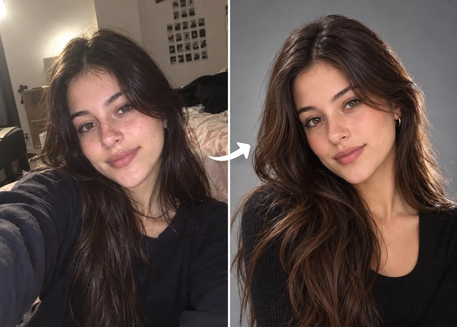 Comparación: generadores de IA vs retrato auténtico Compress IQ