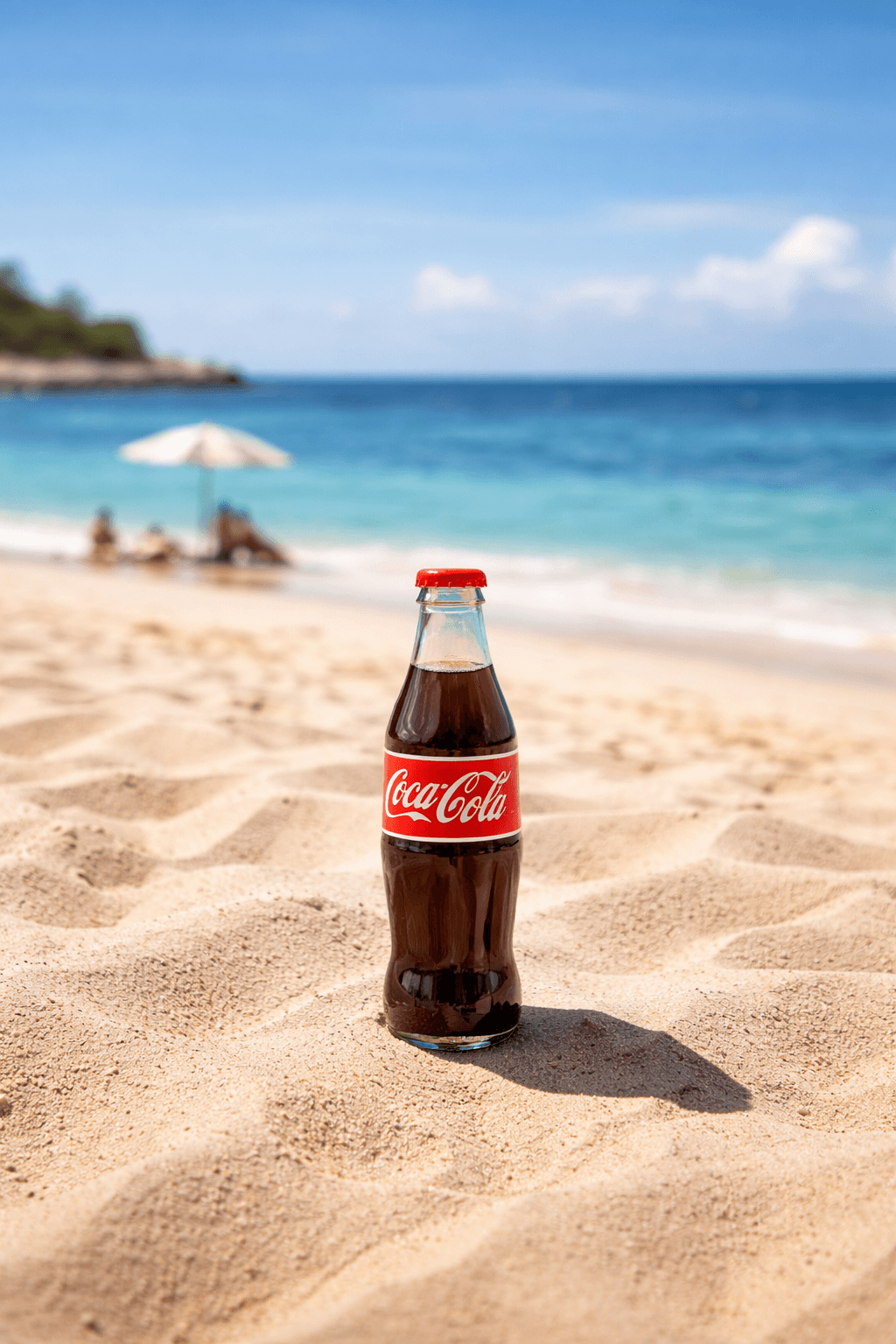 Editar fotos online — playa con objeto no deseado antes de eliminar